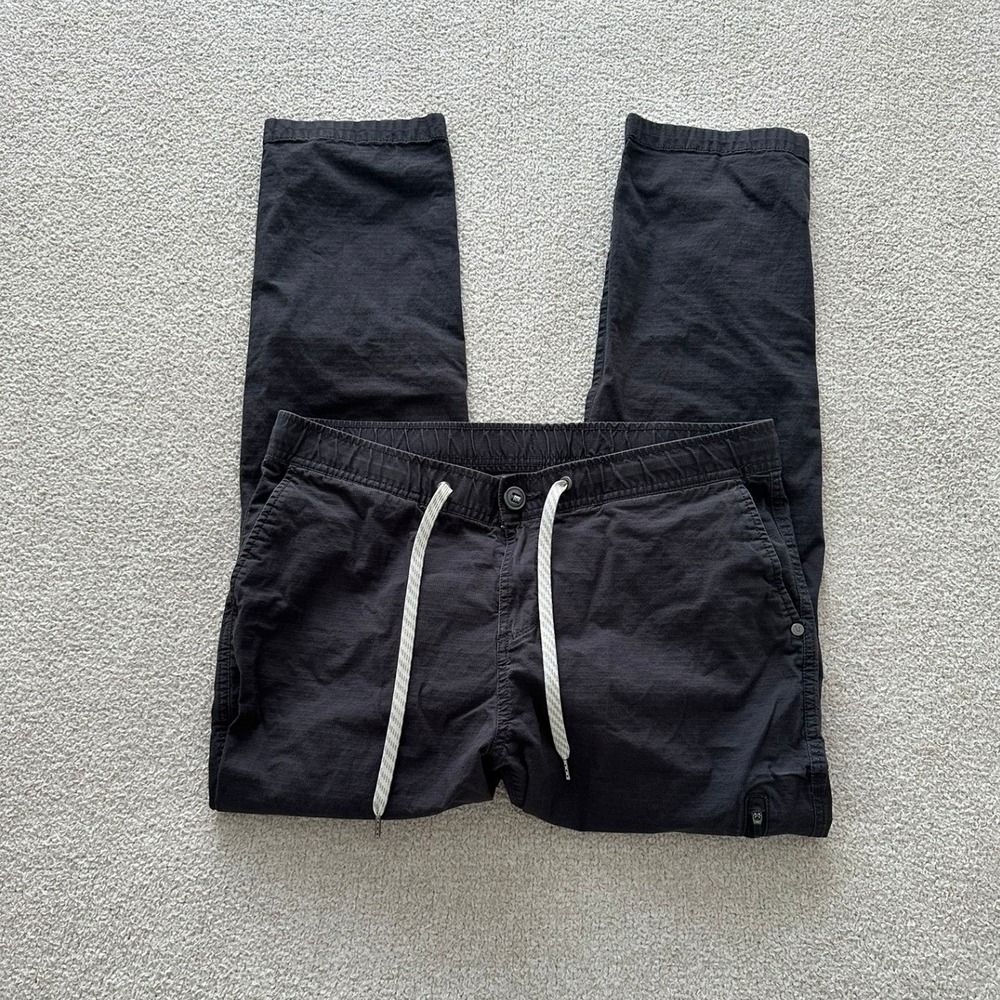 Vuori Mens Ripstop Pant size Large in Charcoal Grey
